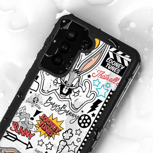 Looney Tunes Bugs Bunny Patches Galaxy S24 Plus Waterproof Case